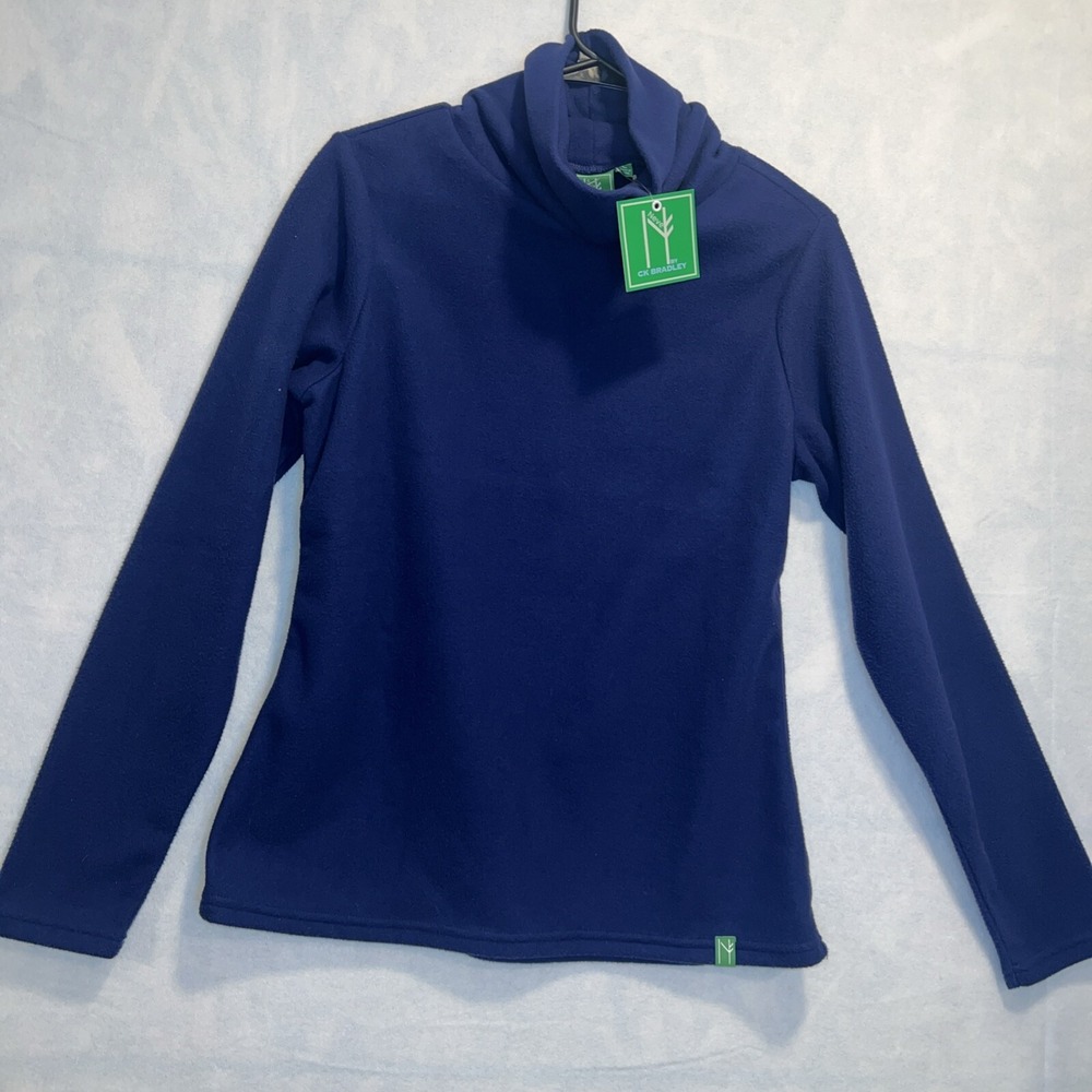 NWT Neve By CK Bradley Ski Fleece Turtleneck Womens Medium  Bunny Neck Navy $180